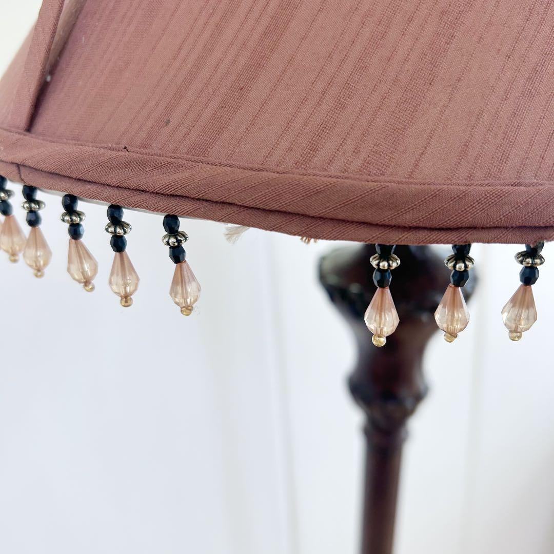 木製　フロアランプ　アンティーク　ロングランプ　　レトロ　スタンドランプ