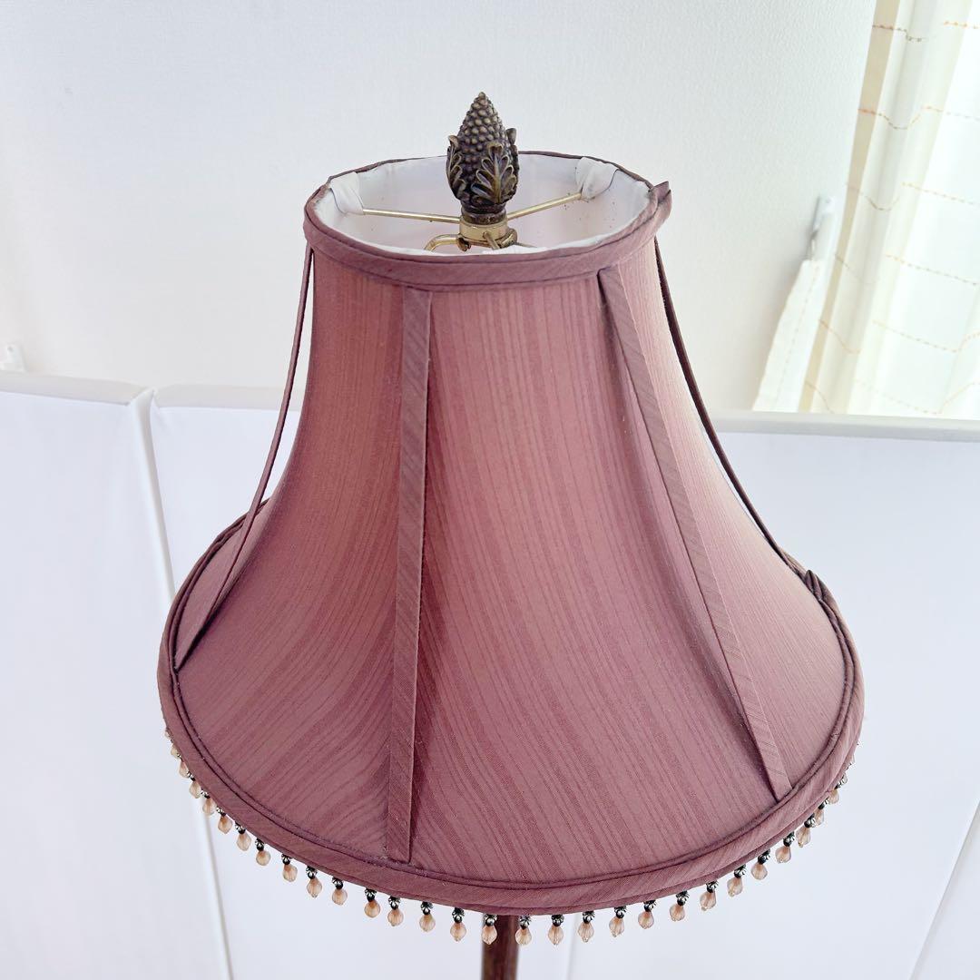 木製　フロアランプ　アンティーク　ロングランプ　　レトロ　スタンドランプ