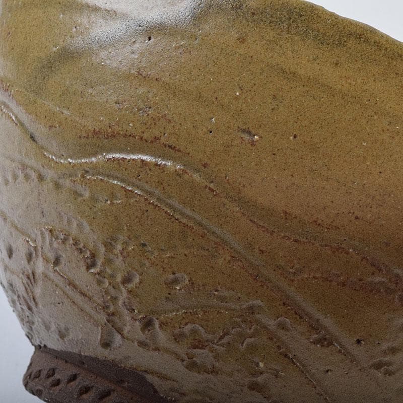 茶道具　青木木米作　波線文　菓子鉢　仕覆付　時代箱　V　R9578H