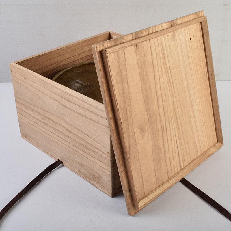 茶道具　青木木米作　波線文　菓子鉢　仕覆付　時代箱　V　R9578H