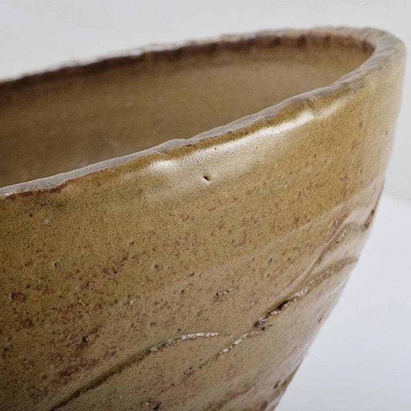 茶道具　青木木米作　波線文　菓子鉢　仕覆付　時代箱　V　R9578H