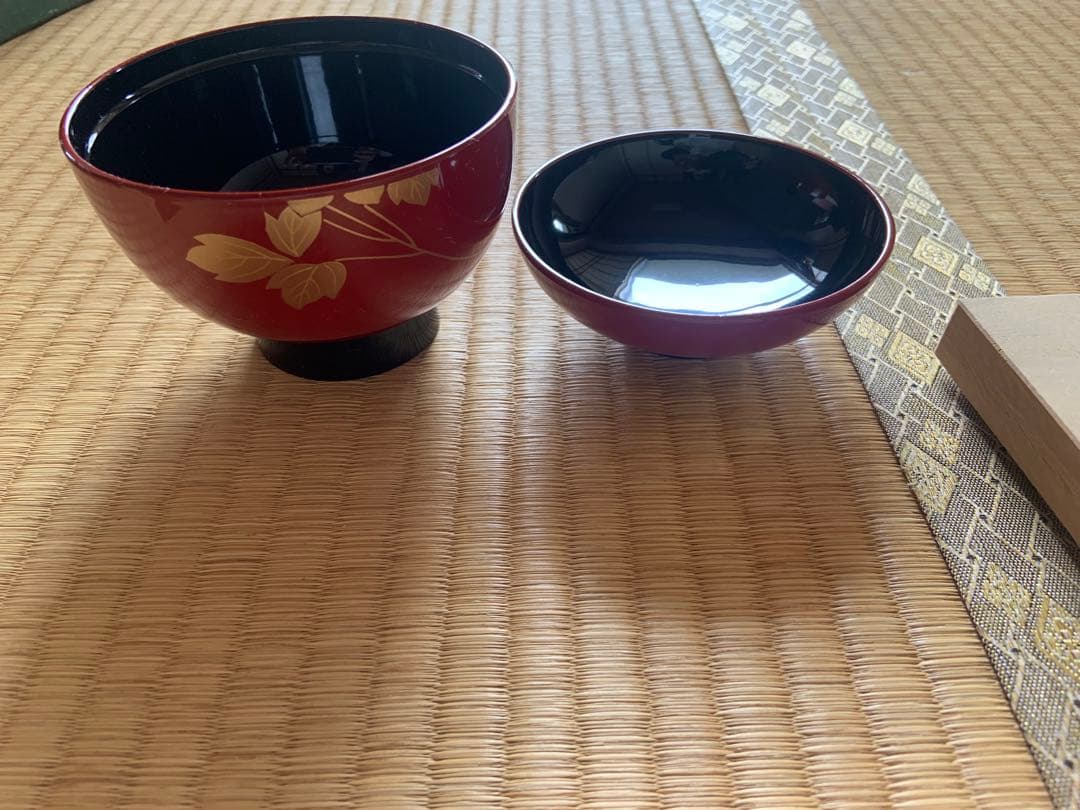 【未使用・本漆仕上げ・木箱入り】たち吉 木製汁椀 5客セット
