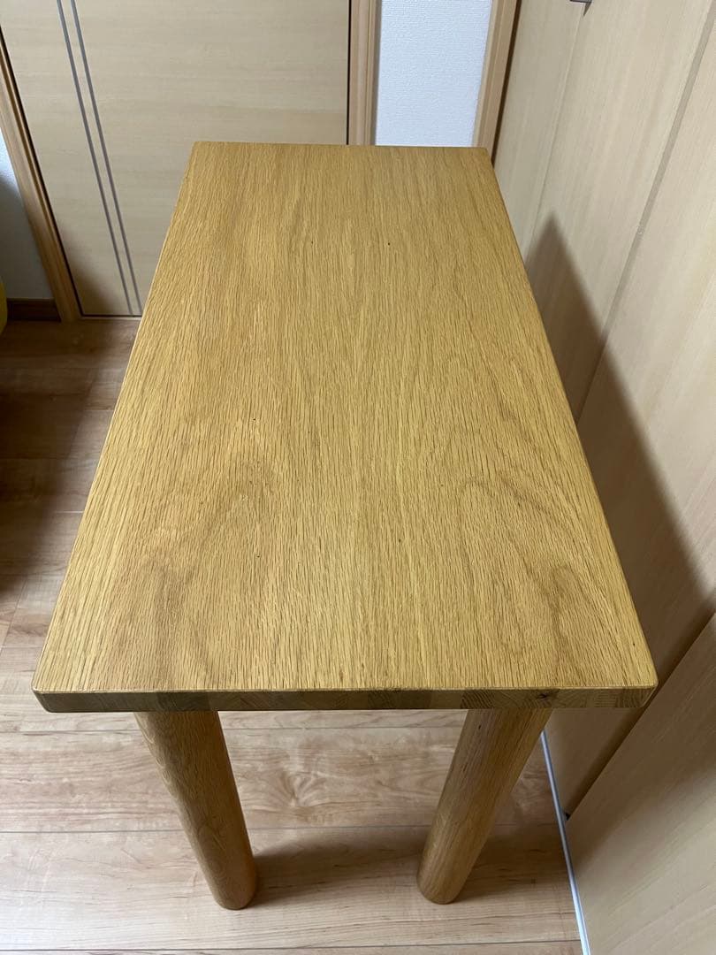 （無印良品.美品）オーク材ナチュラルテーブル天板&脚セット