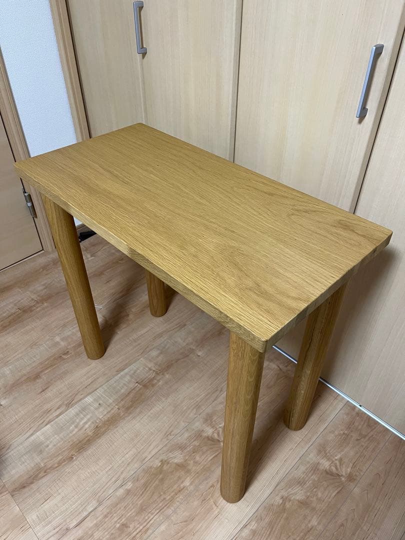 （無印良品.美品）オーク材ナチュラルテーブル天板&脚セット