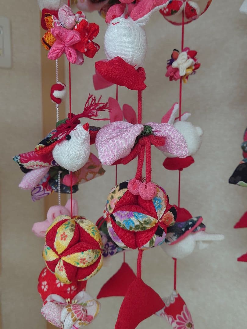 極美品　ハンドメイドひでばあちゃん作の縁起物のつるし雛　No.４