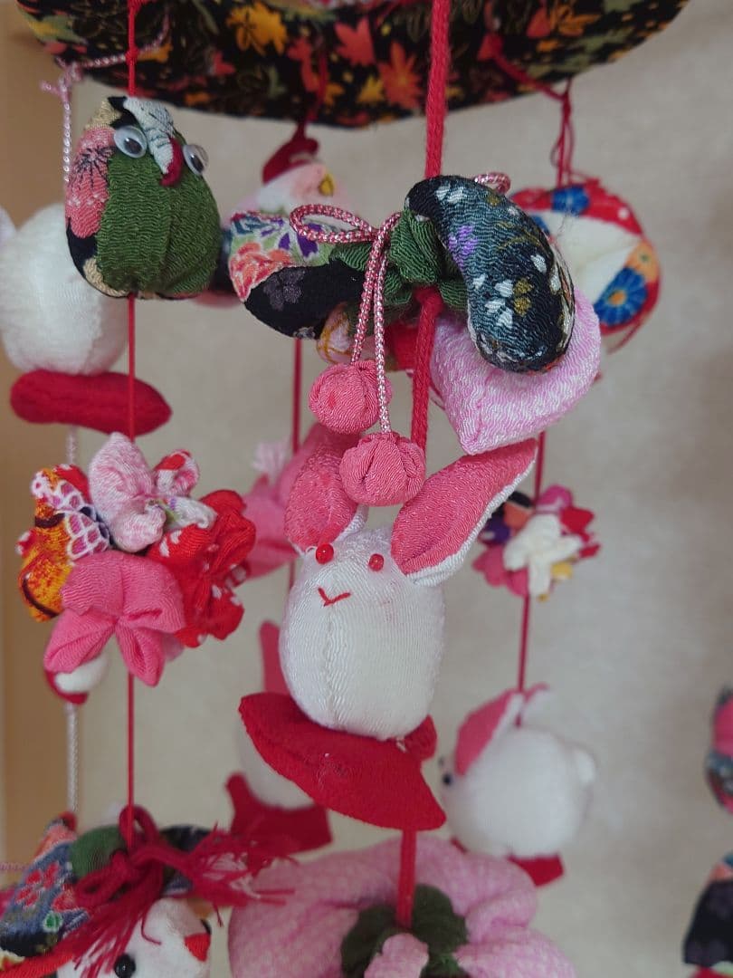 極美品　ハンドメイドひでばあちゃん作の縁起物のつるし雛　No.４