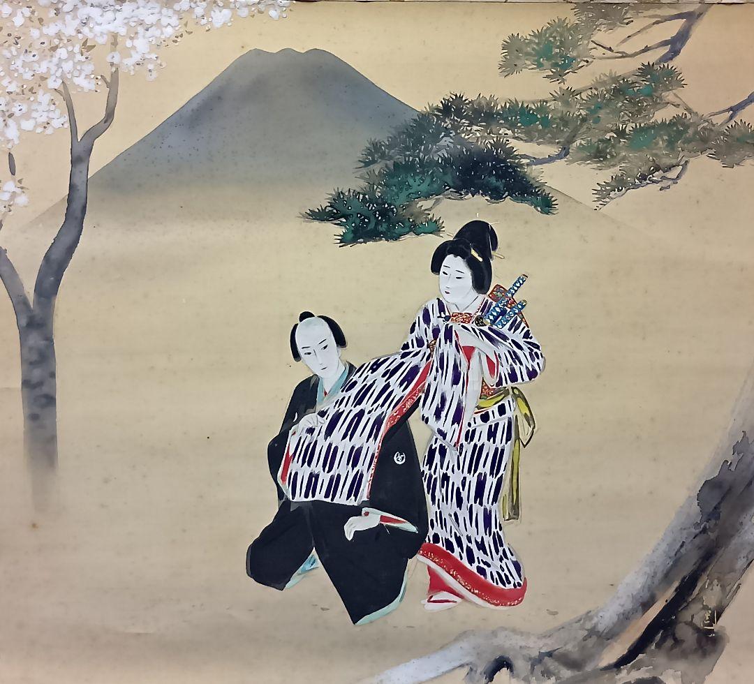 日本画/清作・絹本「春夏秋冬四副」/二重箱入