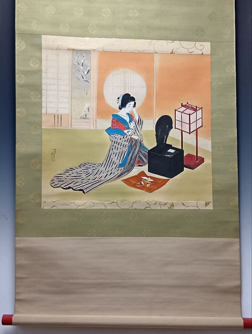 日本画/清作・絹本「春夏秋冬四副」/二重箱入