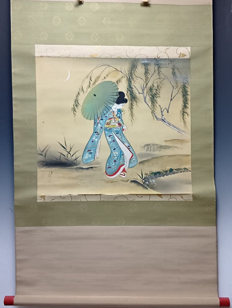 日本画/清作・絹本「春夏秋冬四副」/二重箱入
