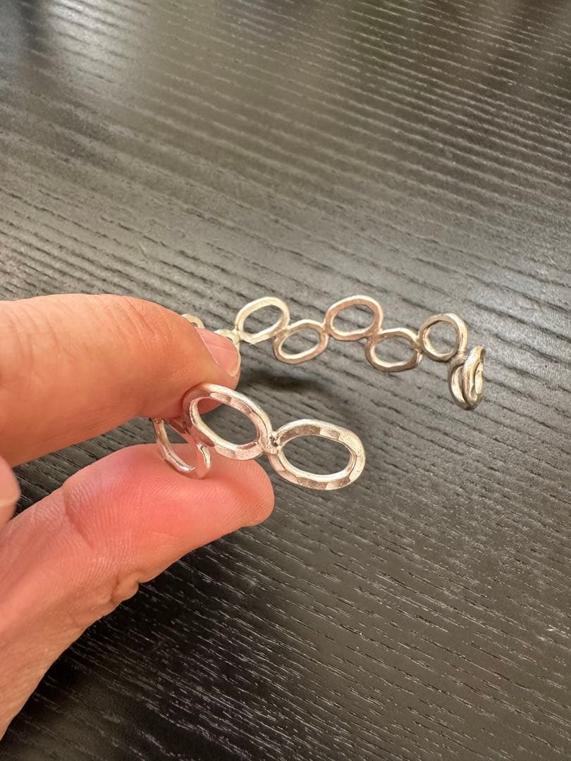 カレンシルバー オーバルリンク ブレスレット