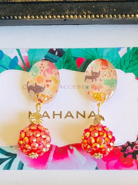 ✩.*˚こひなちさん専用♡にゃん太 ピアス イヤリング