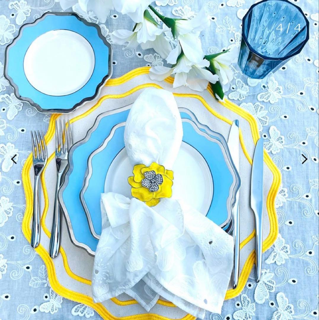 新品 - Time for Teaサークルモデル キャンバスプレースマット8枚