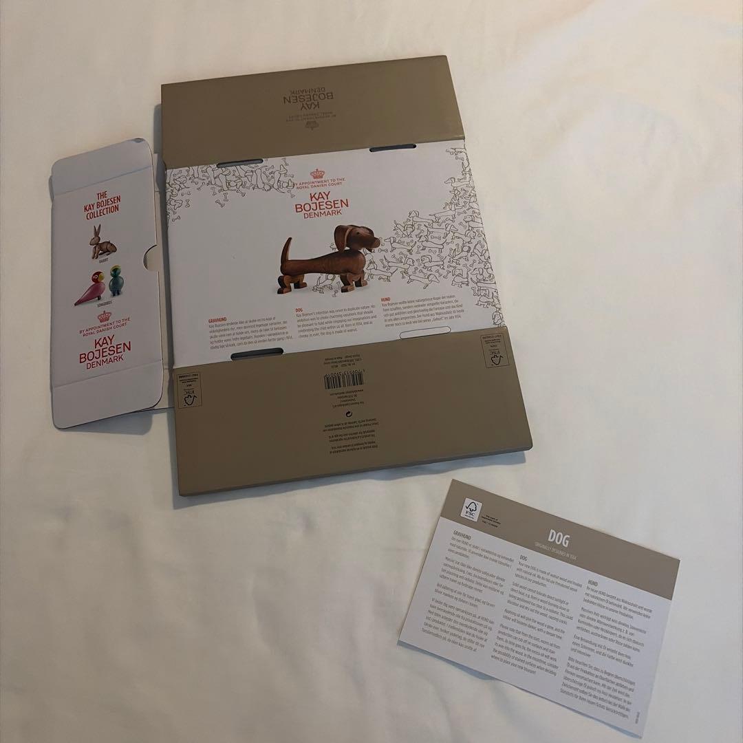 カイボイスン　ドッグ　ミニチュアダックスフンド　イヌ　北欧雑貨　木製