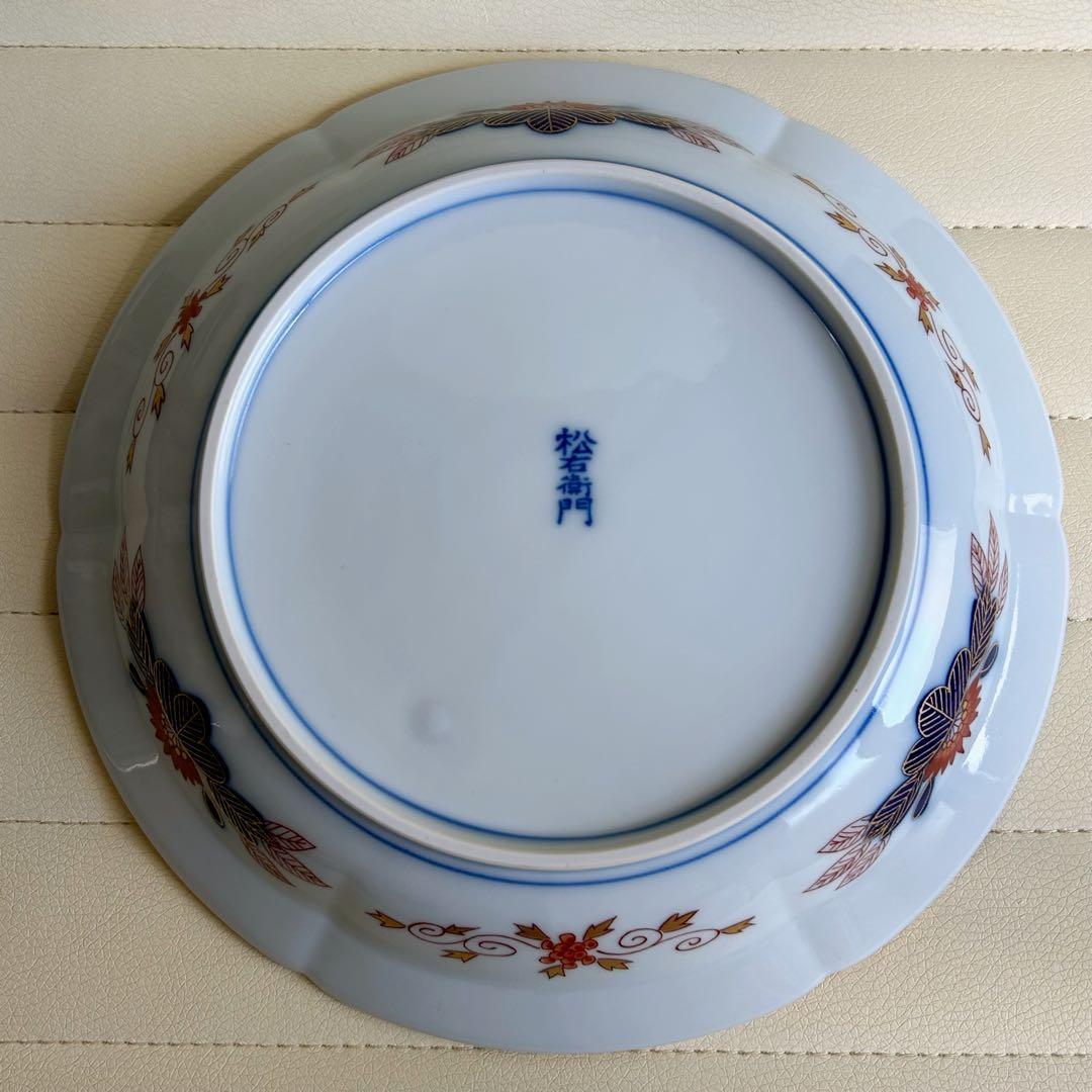 有田焼　松右衛門窯　金彩古伊万里　盛皿　大皿　色絵　金襴手　菊紋　唐草　和柄
