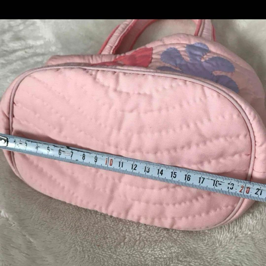新品　ハワイアンキルト　ハンドメイド　ハイビスカスバッグ　ピンク