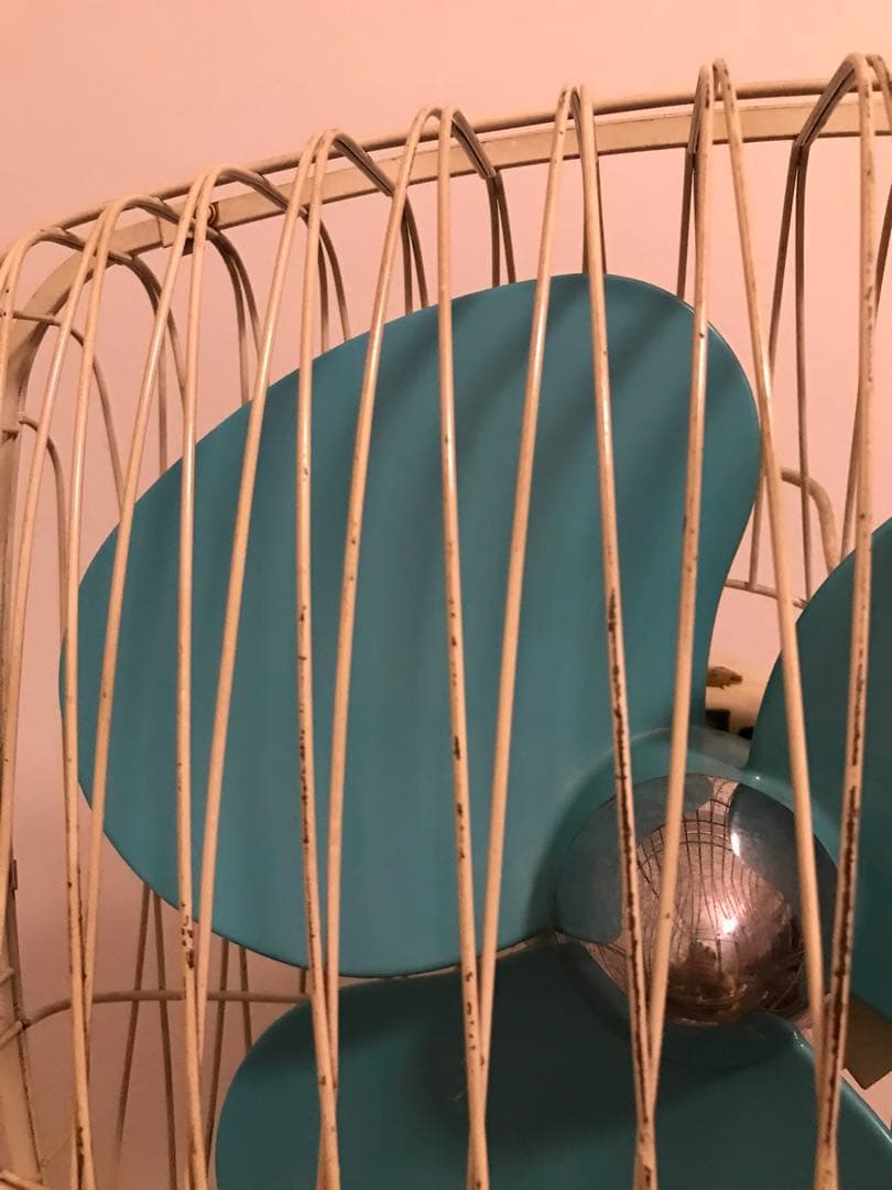 希少 昭和レトロ スクエア型 三菱 扇風機 R-30EC 動作品