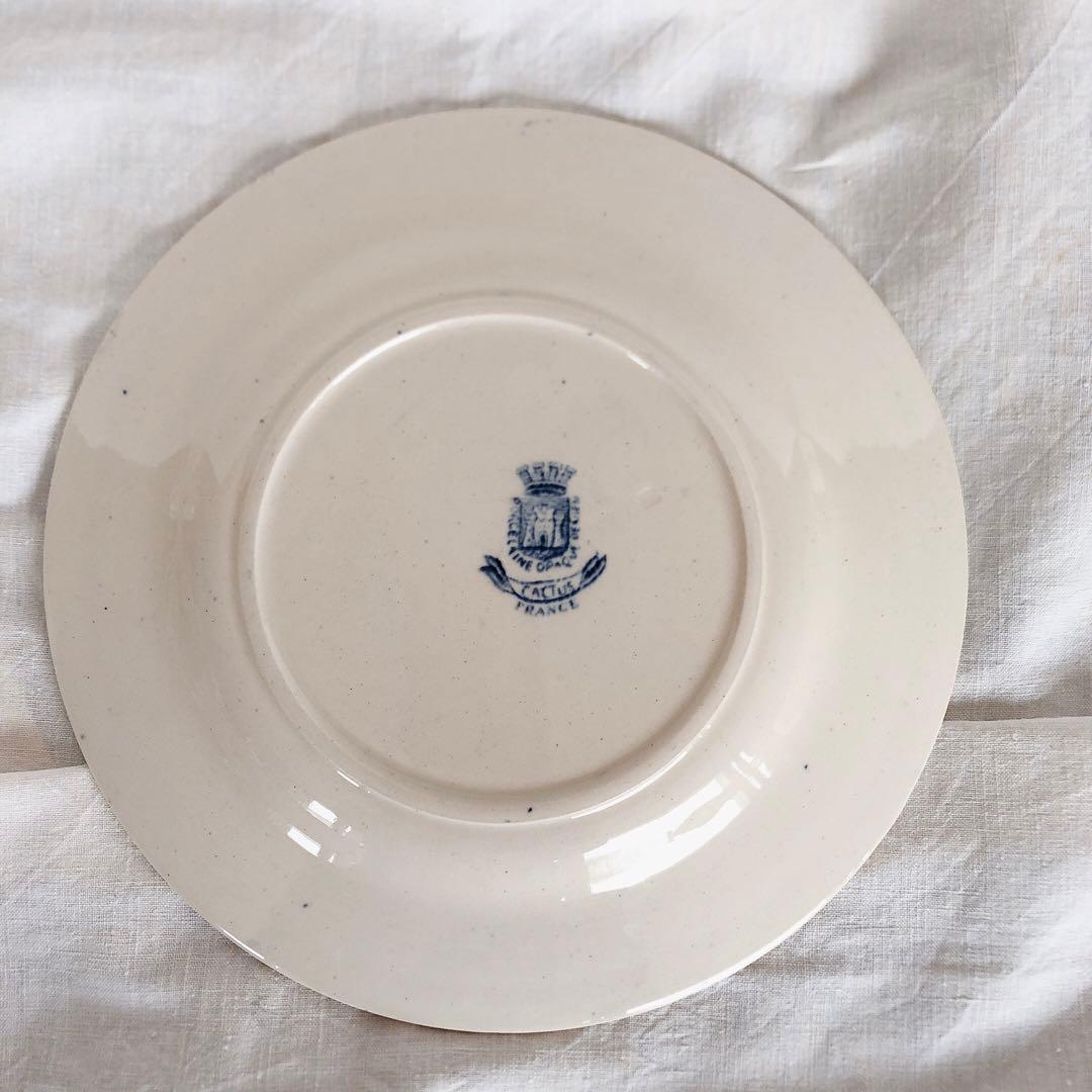 ジアン CACTUS サボテン デザートプレート A ブルー アンティーク食器