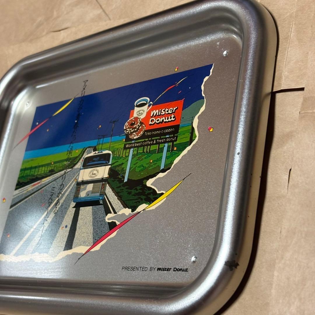 80s 鈴木英人 ミスタードーナツ コラボトレイ3枚セット 昭和レトロ