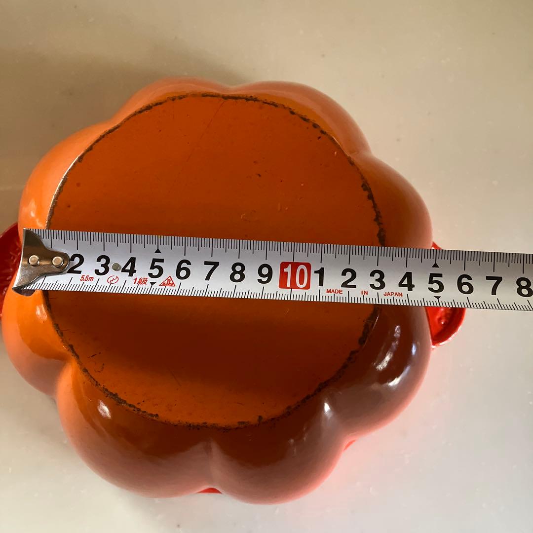 ル・クルーゼ パンプキン　かぼちゃ鍋　オレンジ　ハートのココットイエロー