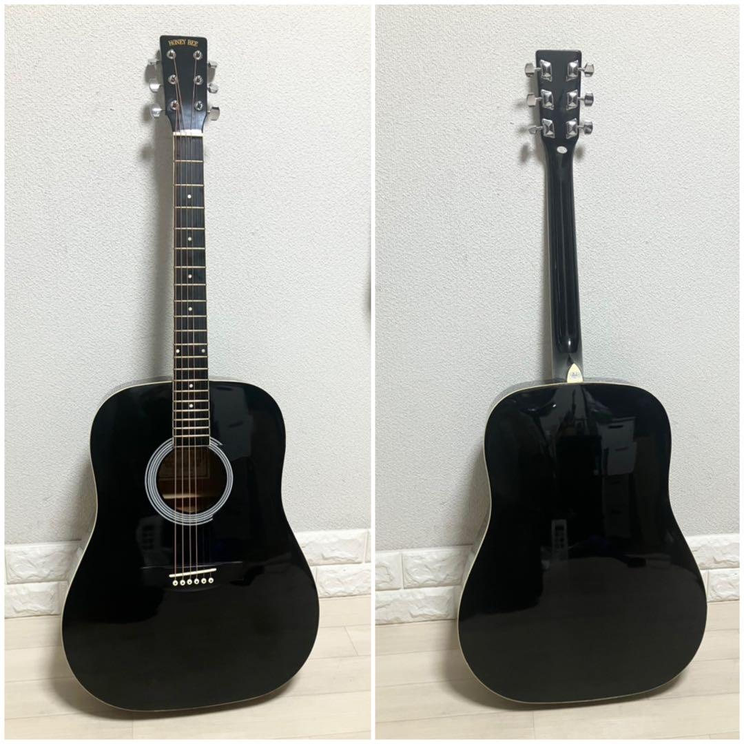 弦新品/HONEY BEE W-15BKハニービーアコースティックギターブラック