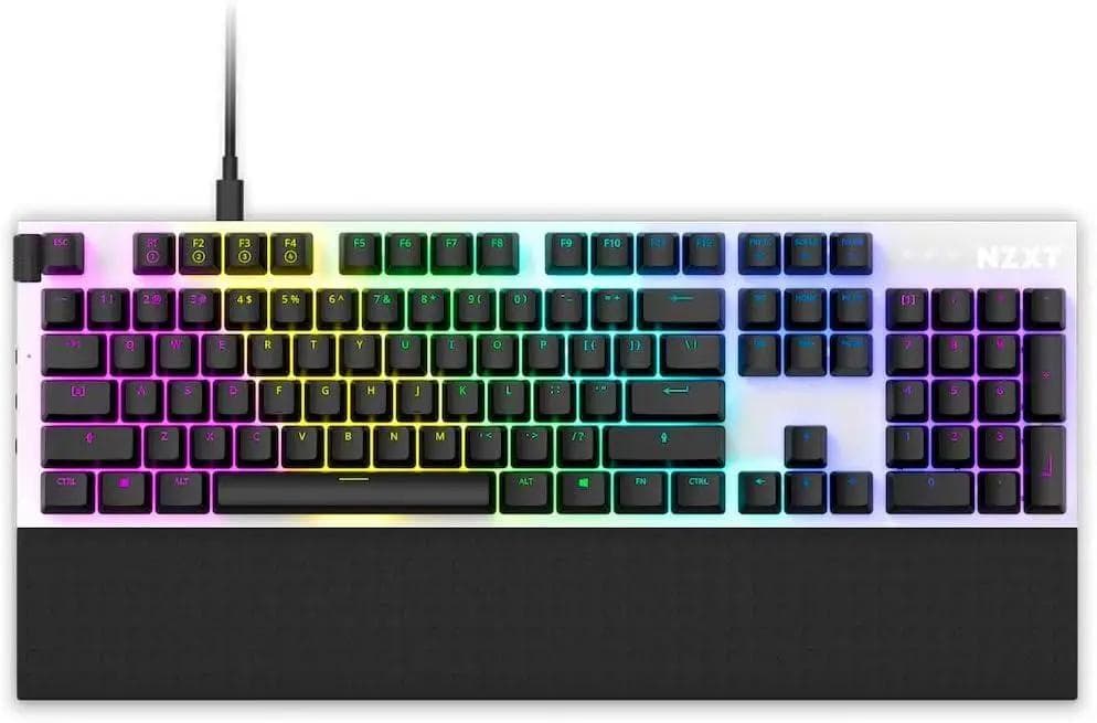 NZXT ホワイト ゲーミングキーボード ホットスワップ