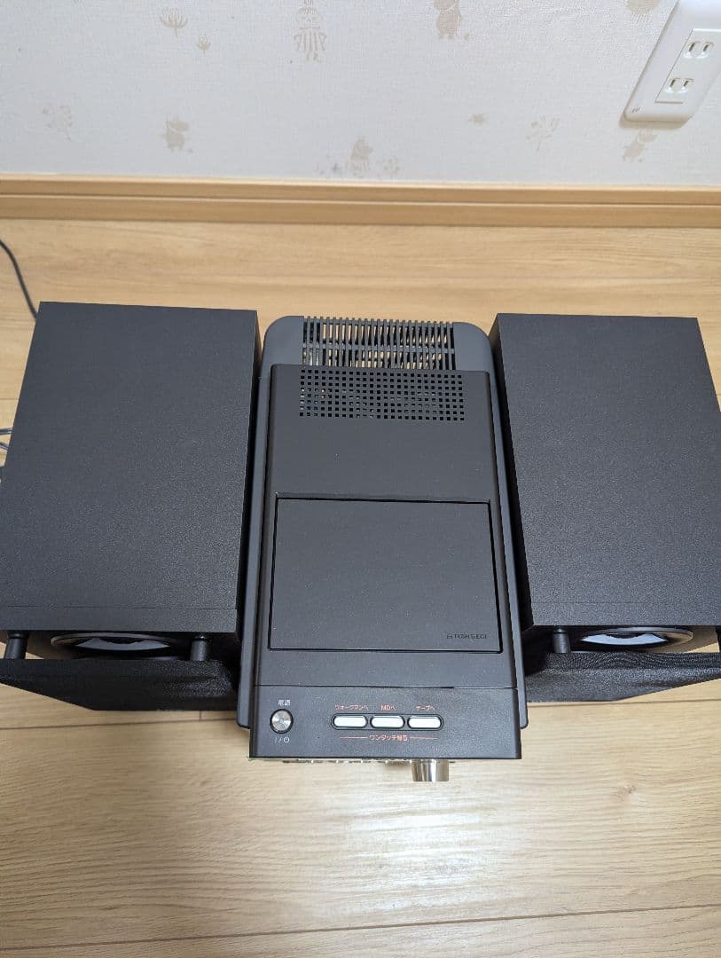 ①超美品SONY CD・MD・カセットデッキ コンポ cmt-m35wm ソニー