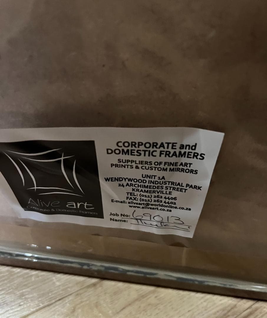 シルクスクリーン　「アメリカ　ビッグ５」動物画 額装済み