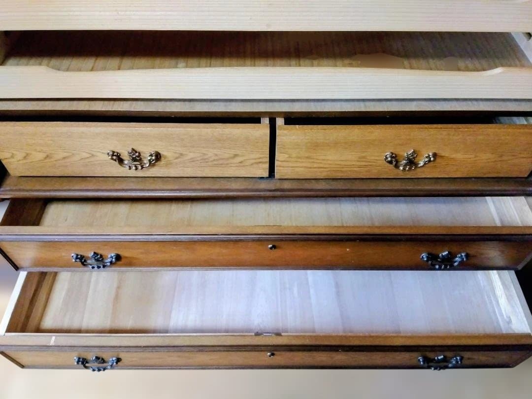 最高級　天然ナラ材　家具　箪笥3点セット　美品　【引き取り限定】