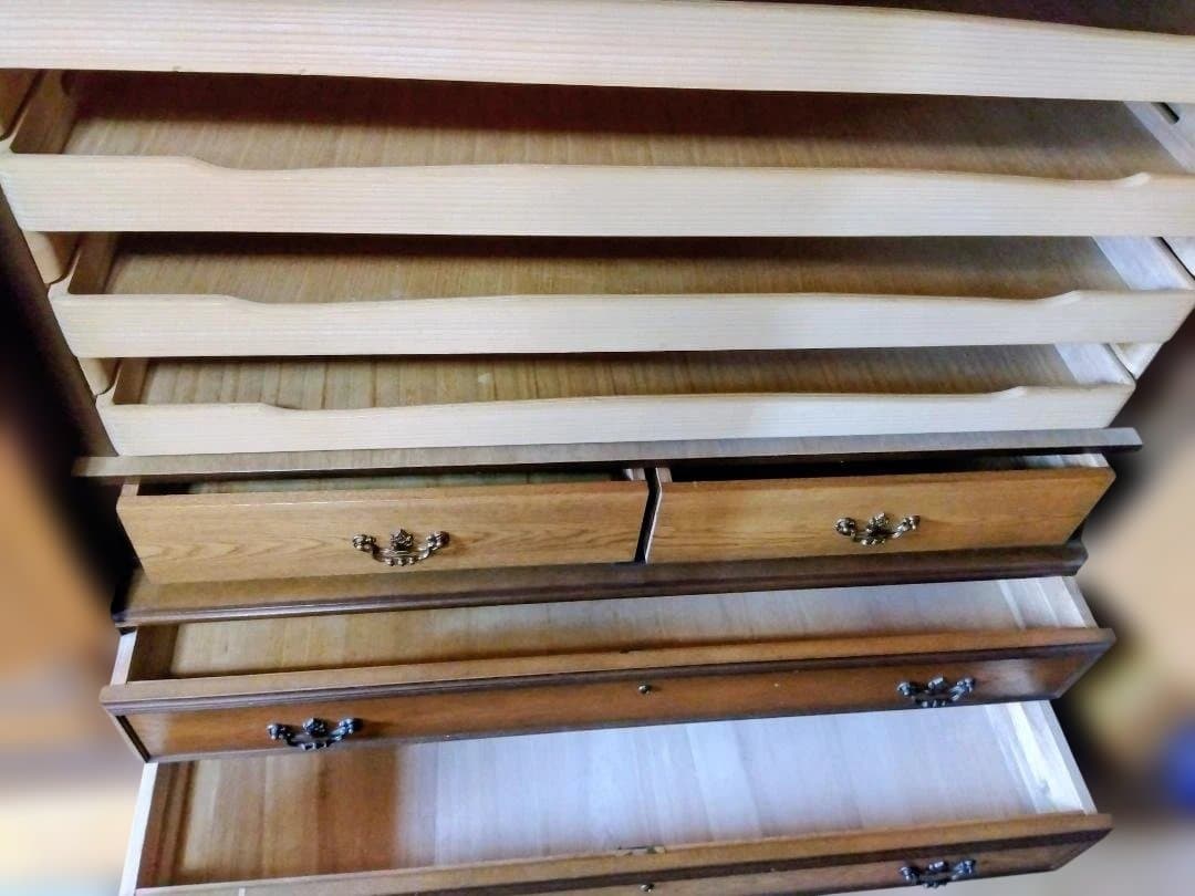 最高級　天然ナラ材　家具　箪笥3点セット　美品　【引き取り限定】