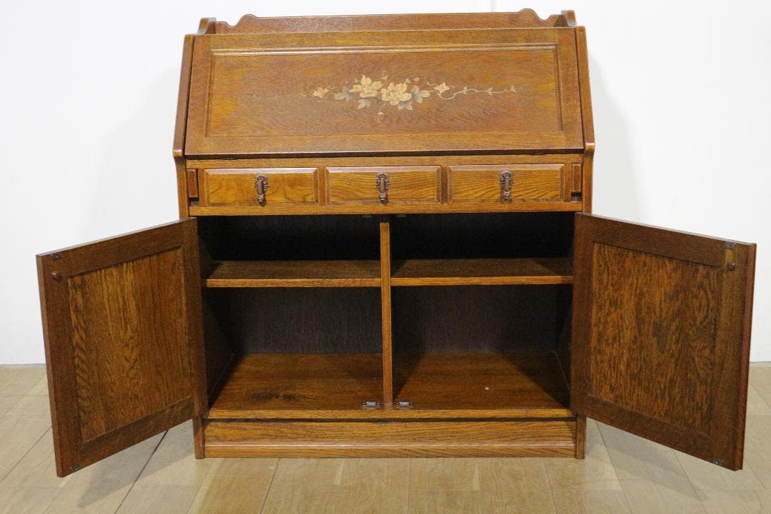 ブルージュ★ライティングビューロー★木製家具★象嵌★