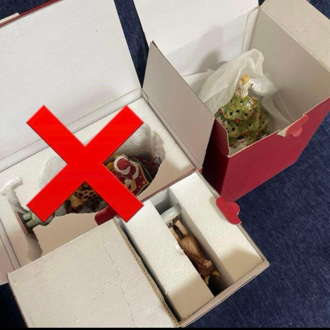 ビレロイ＆ボッホ Villeroy&Boch 2点 クリスマス飾り 陶器 置き物