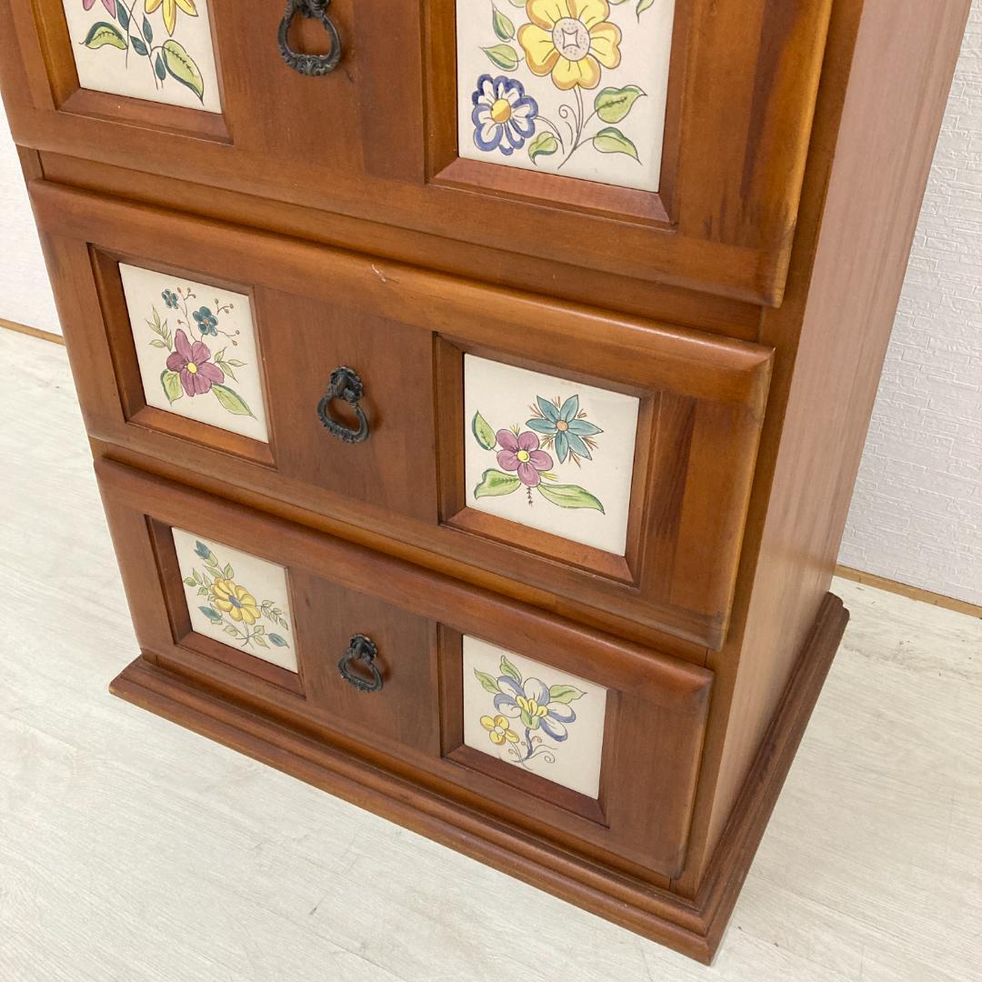 スペイン バレンシア　カントリー　４段チェスト　収納　タイル