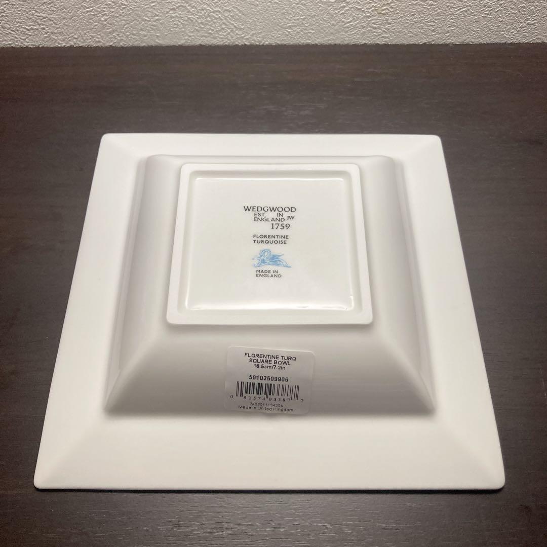 ウェッジウッド フロレンティーンターコイズ スクエアプレート 18cm