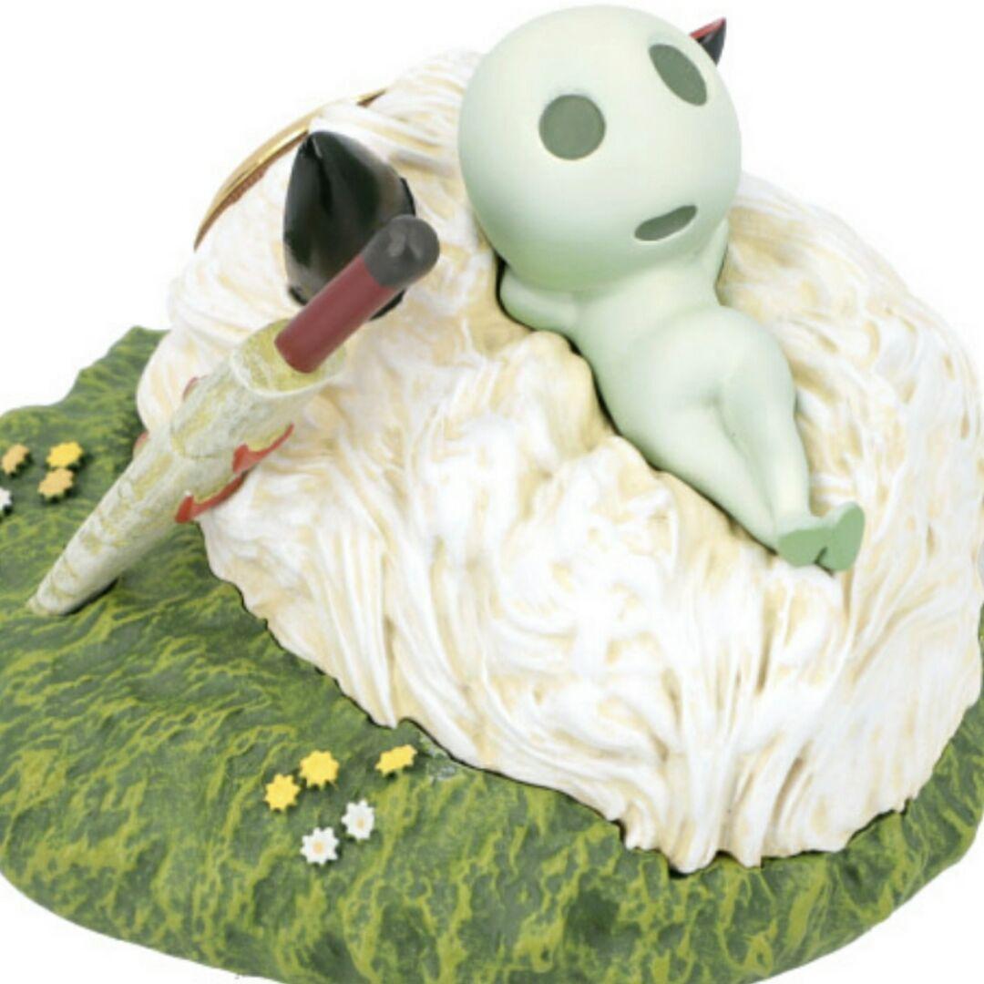 もののけ姫　ミニ置時計　サンのお面の上で