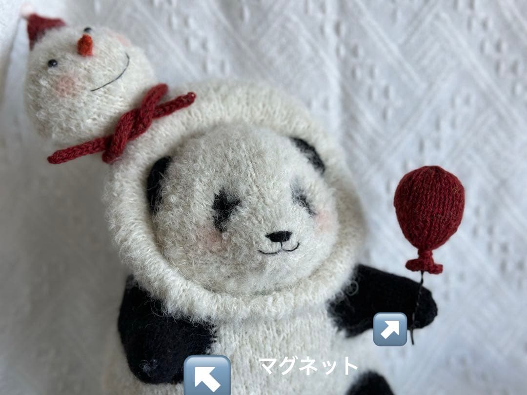 雪だるまとパンダちゃんの編みぐるみ　4点セット