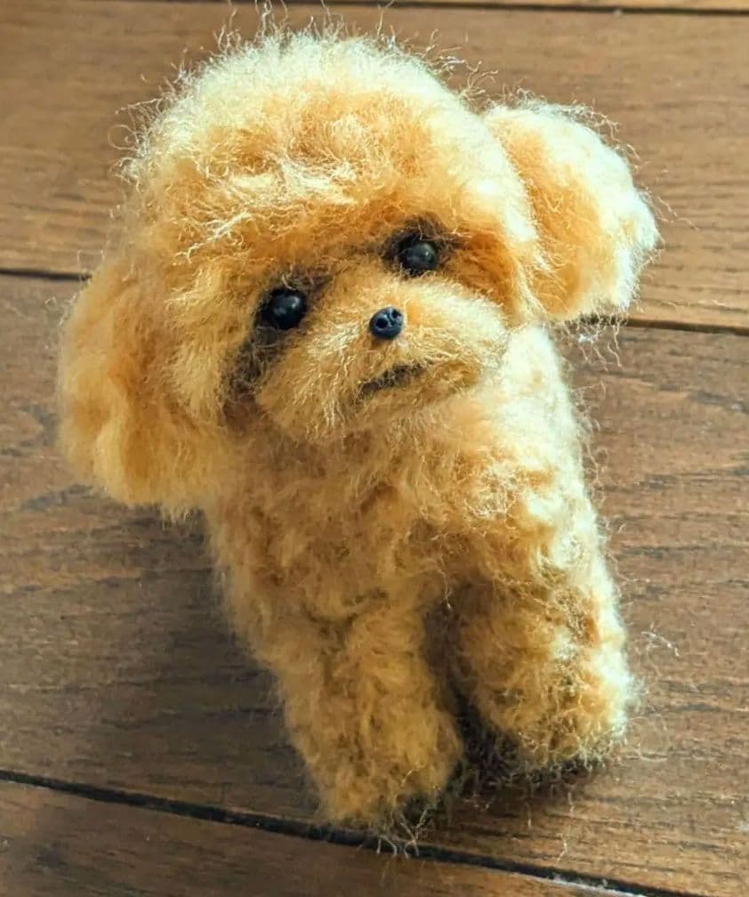 プードル　トイプードル　ぬいぐるみ　ハンドメイド　羊毛フェルト