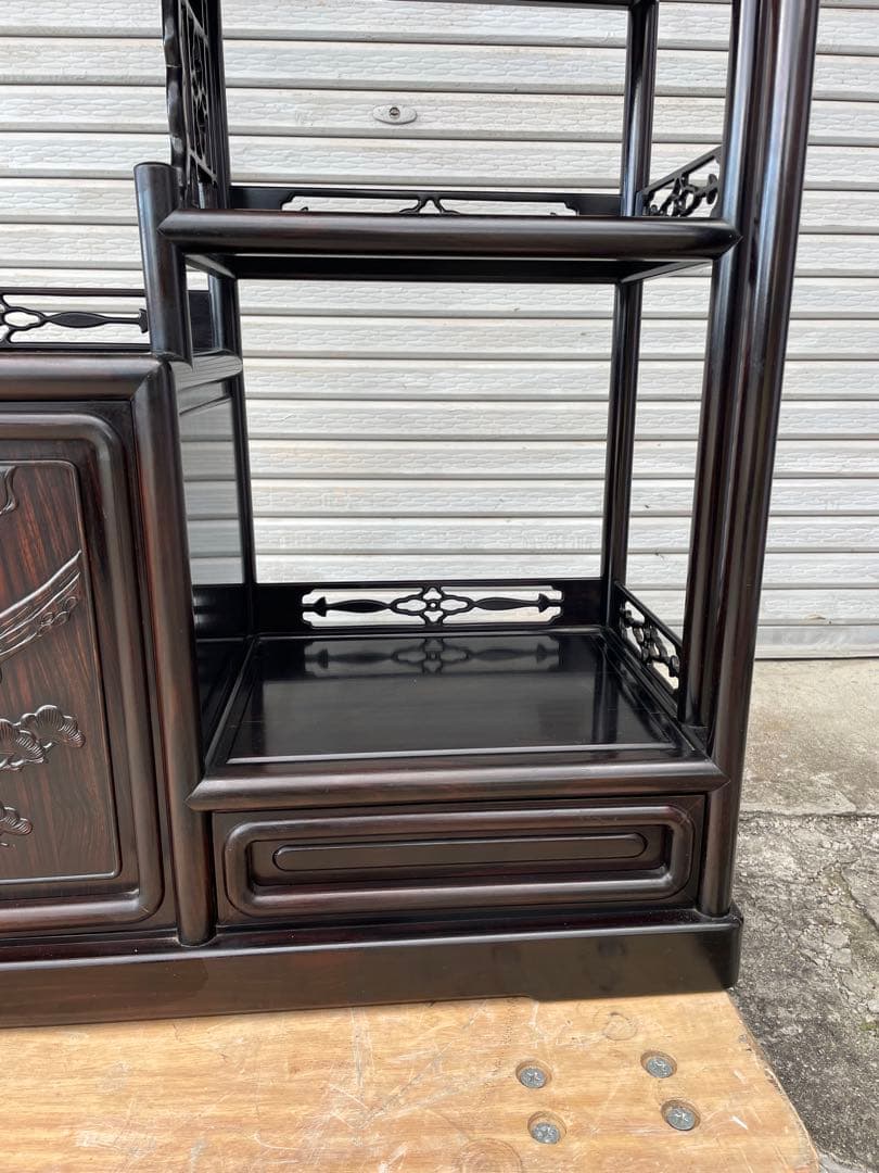 唐木家具 茶箪笥 飾り棚 アンティーク家具　和家具　ヴェンテージ