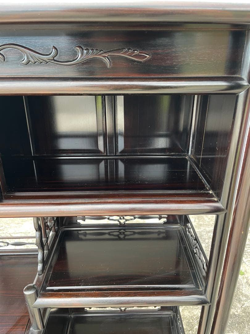 唐木家具 茶箪笥 飾り棚 アンティーク家具　和家具　ヴェンテージ