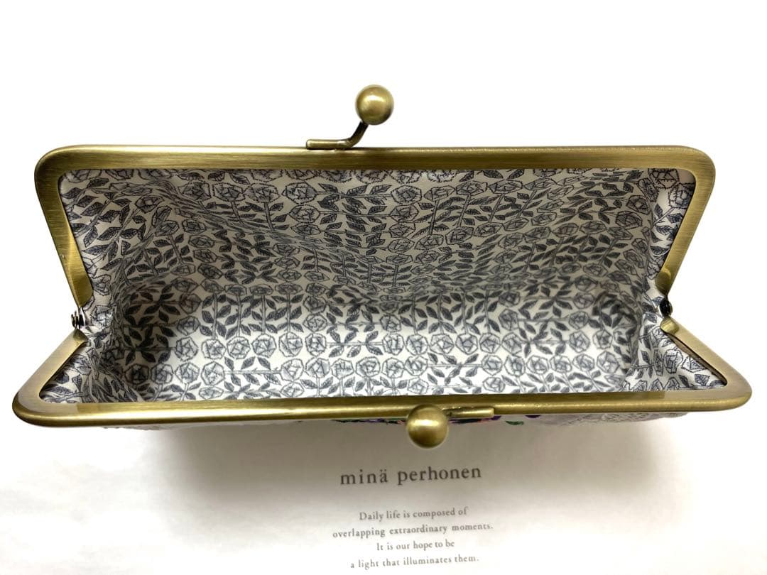 ⚮ミナペルホネン sandrose ピンク系パステル パッチワーク がま口ポーチ