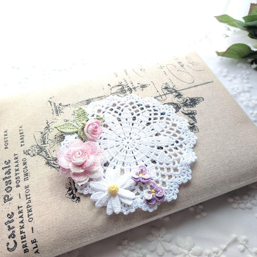 ここ☆シンプルなドイリー＆コースターセット☆レース編み