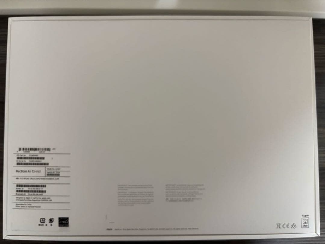 Apple MacBook air M1 256GB 16GB 本体