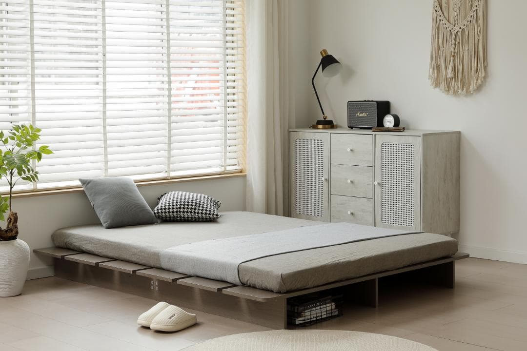 【幅120cm・S】ベッド ローベッド すのこベッド おしゃれ GRAY