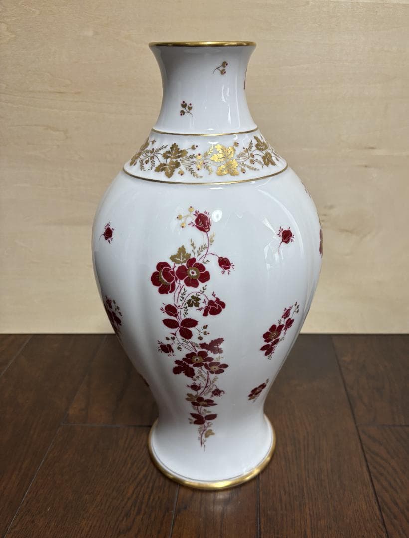 大倉陶園　赤絵花瓶　OLD OKURA　オールドオークラ　OKURA　花器