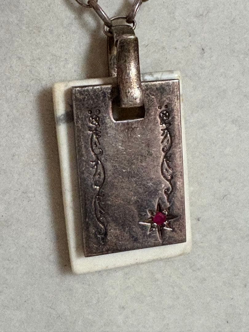 STONE MARKET ストーンマーケット　925ネックレス　ルビー　白玉蘭花