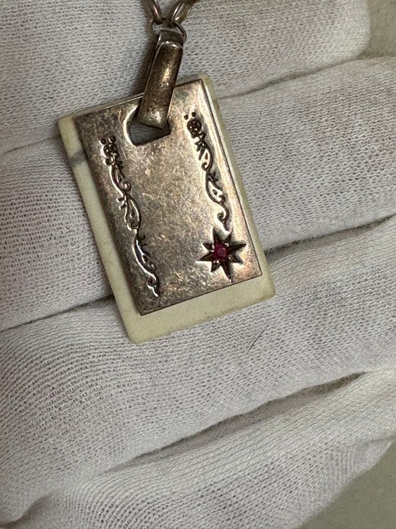 STONE MARKET ストーンマーケット　925ネックレス　ルビー　白玉蘭花