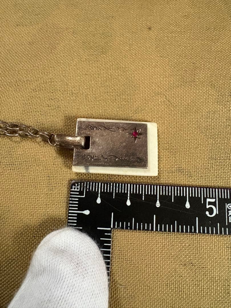 STONE MARKET ストーンマーケット　925ネックレス　ルビー　白玉蘭花