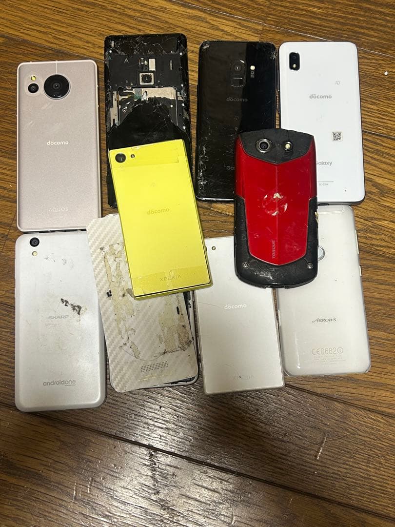 完全ジャンク品 スマホ10台まとめ売り Android Xperia AQUOS