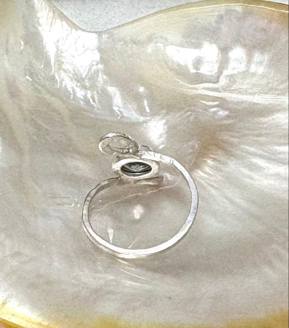 アクアマリン スワールデザイン リング