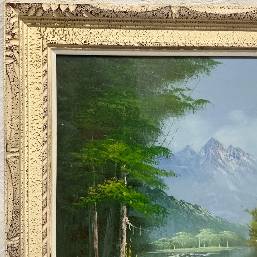 風景画　油絵　絵画　油彩画　肉筆　美術　P 10号　額縁　額装品　油彩