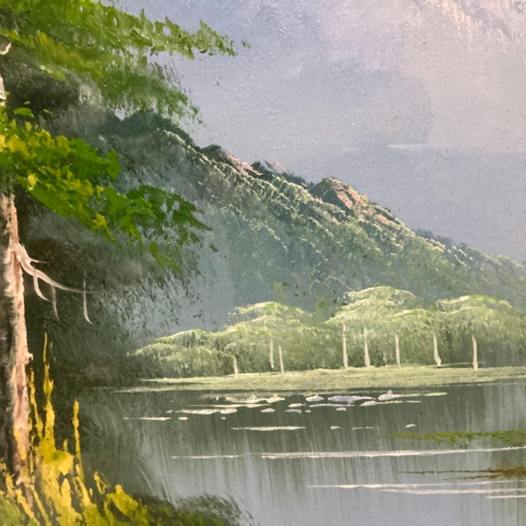 風景画　油絵　絵画　油彩画　肉筆　美術　P 10号　額縁　額装品　油彩